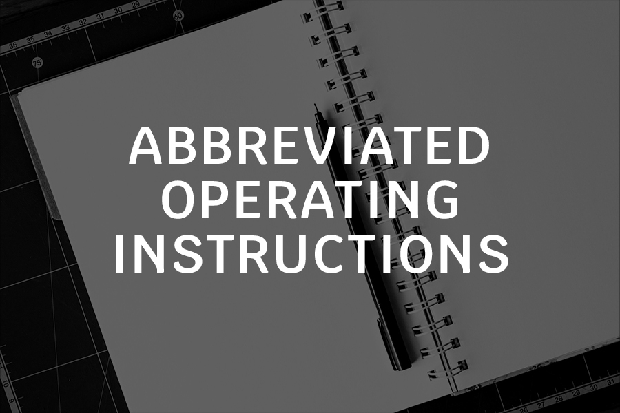 Abv. Operating Instructions
